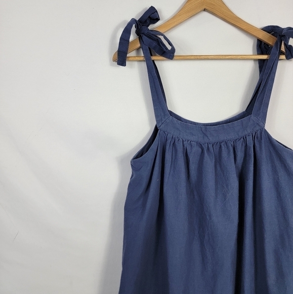 Lulus size Small Absolutely Darling Dark Blue Tie-Strap Mini Dress - Picture 8 of 11